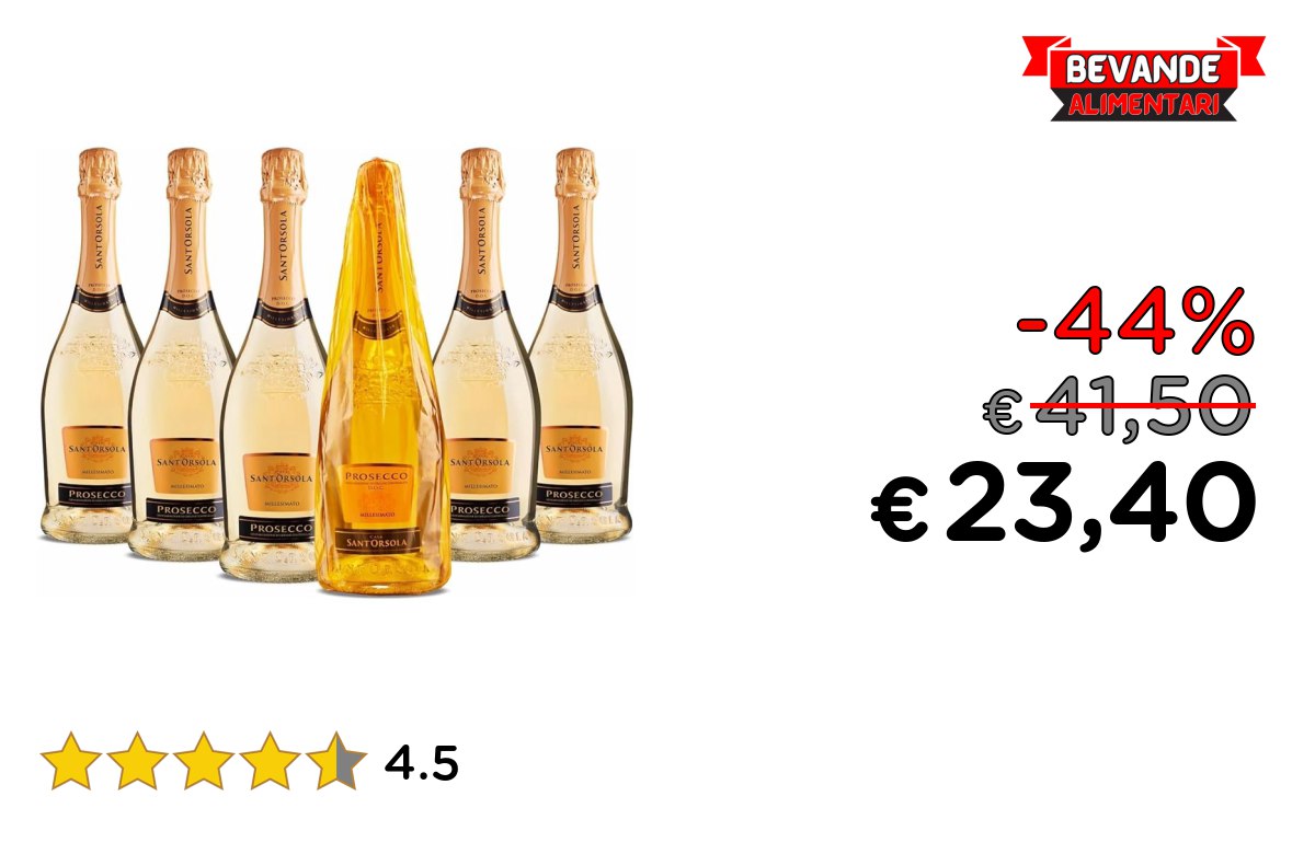Sant’Orsola Prosecco D.O.C.: fino al 44% di sconto Deal
