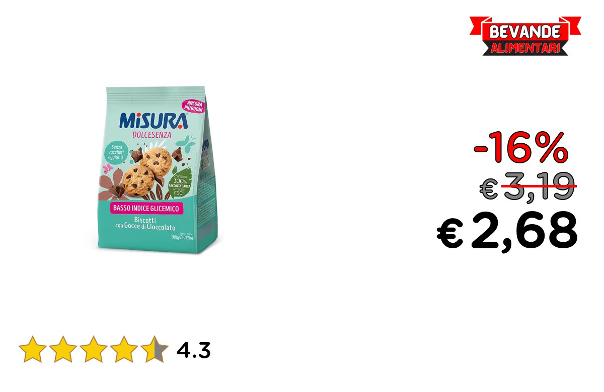 Misura Dolcesenza Frollini: fino al 16% di sconto Deal