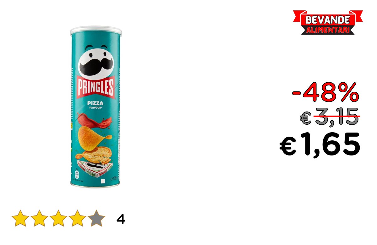 Pringles Patatine Fritte Pizza fino al 48% di sconto