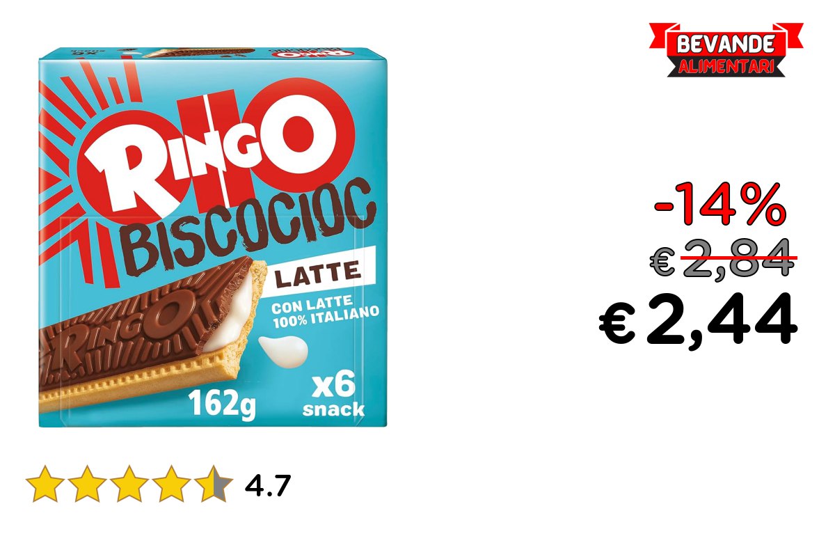 Pavesi Ringo Bisco, fino al 14% di sconto Deal