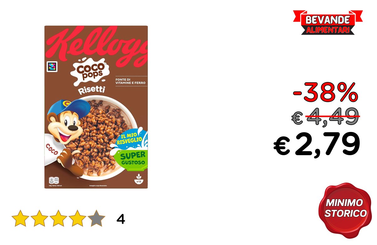Kellogg’s Coco Pops fino al 38% di sconto – Offerta
