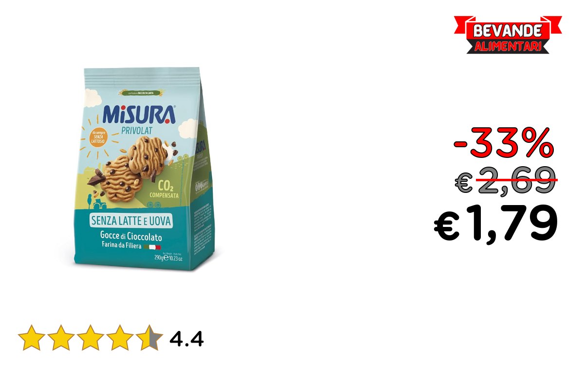 Misura Biscotti Privolat: fino al 33% di sconto Deal