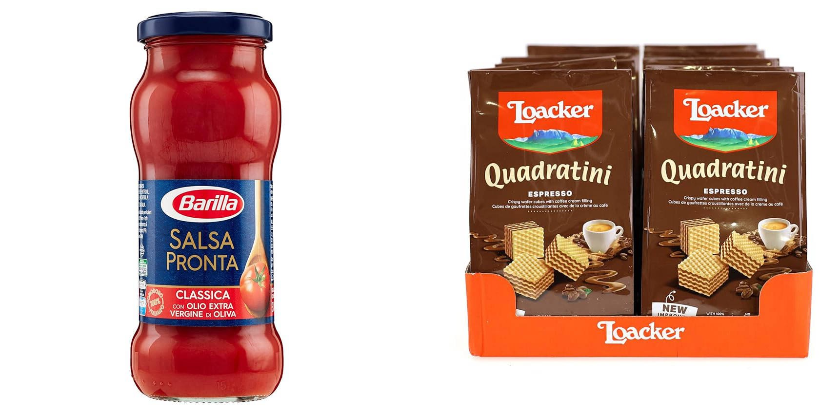 Barilla Sugo e Loacker Quadratini fino al 36% di sconto