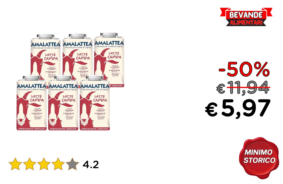 Granarolo Latte di Capra Amalattea: fino al 50% di sconto Deal