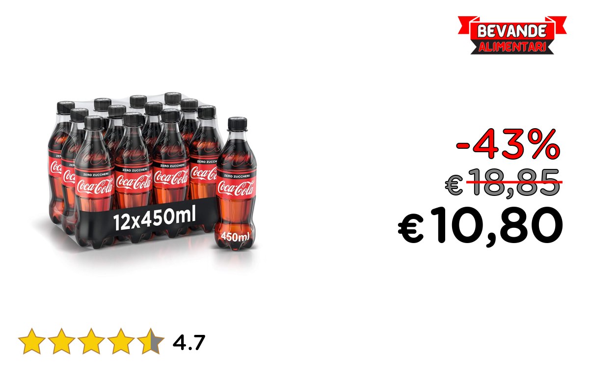 Coca-Cola Zero Zuccheri fino al 43% di sconto Deal