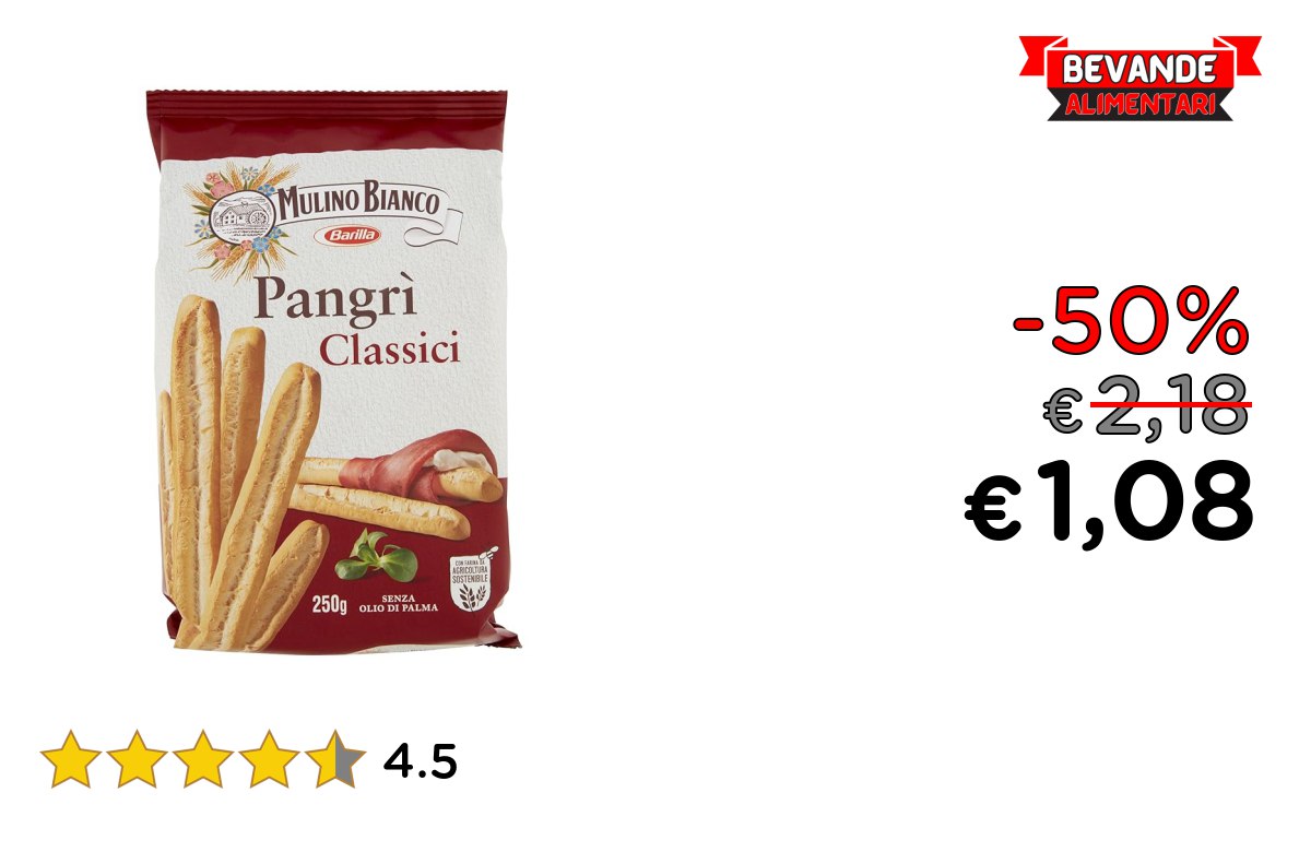 Mulino Bianco Grissini: fino al 50% di sconto!