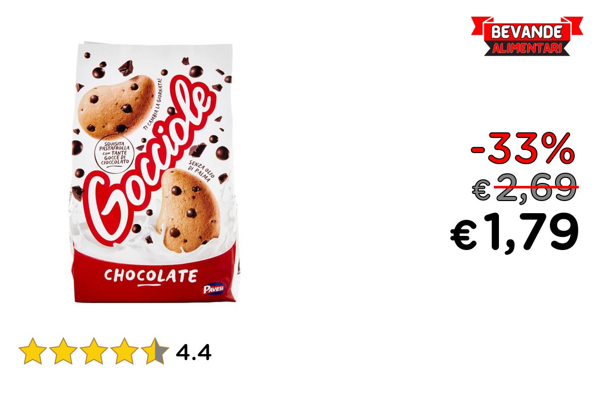 Pavesi Biscotti Frollini: fino al 33% di Sconto
