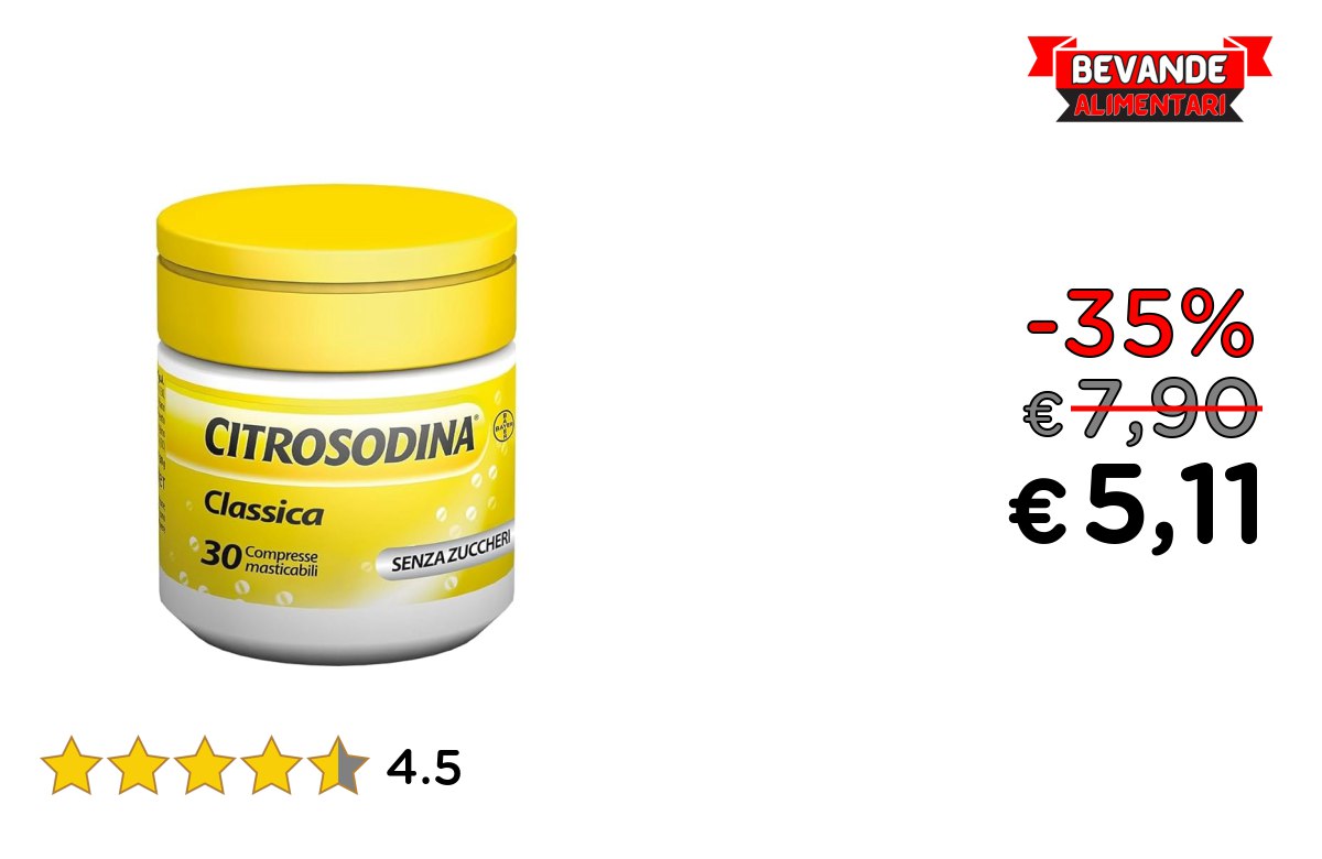 Citrosodina Masticabile Digestion – 35% di sconto Deal