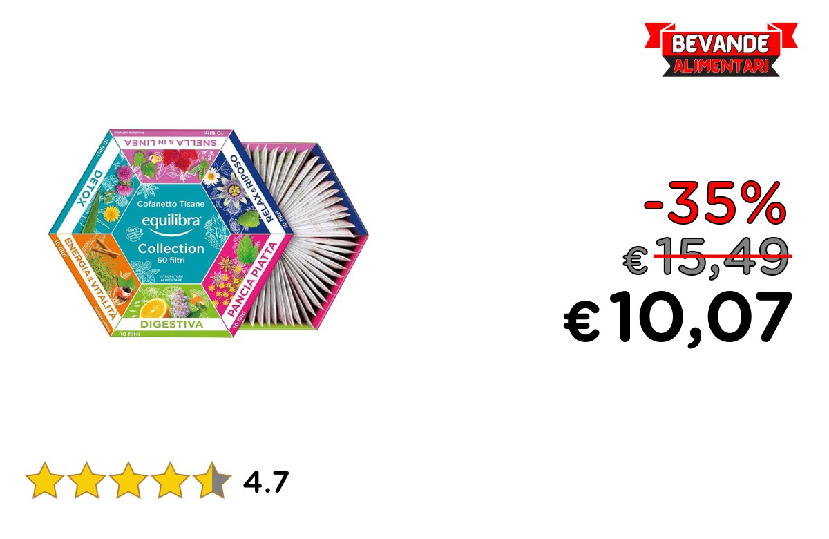 Equilibra, Cofanetto Tisane Funzionali: fino al 35% di sconto