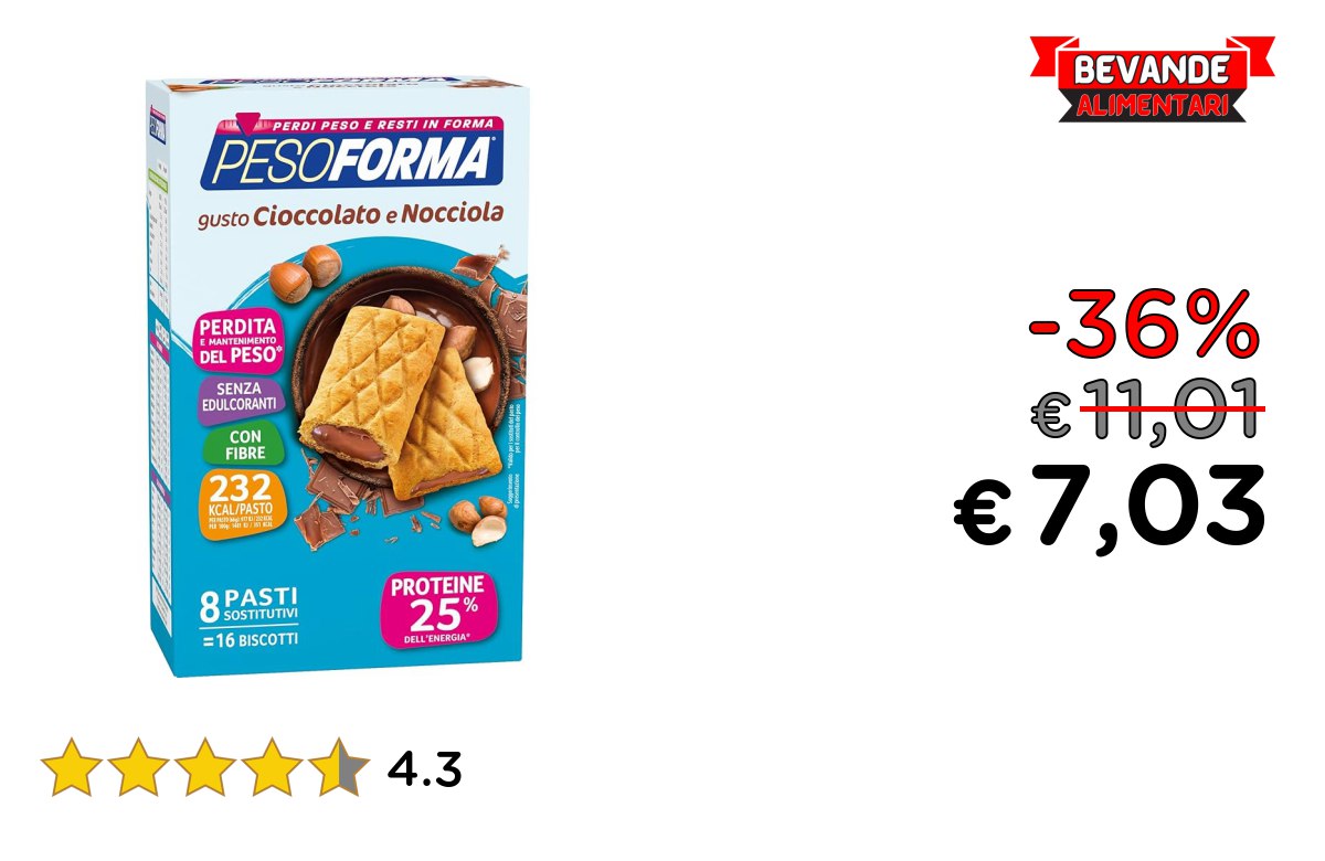 Pesoforma Biscotti fino al 36% di sconto