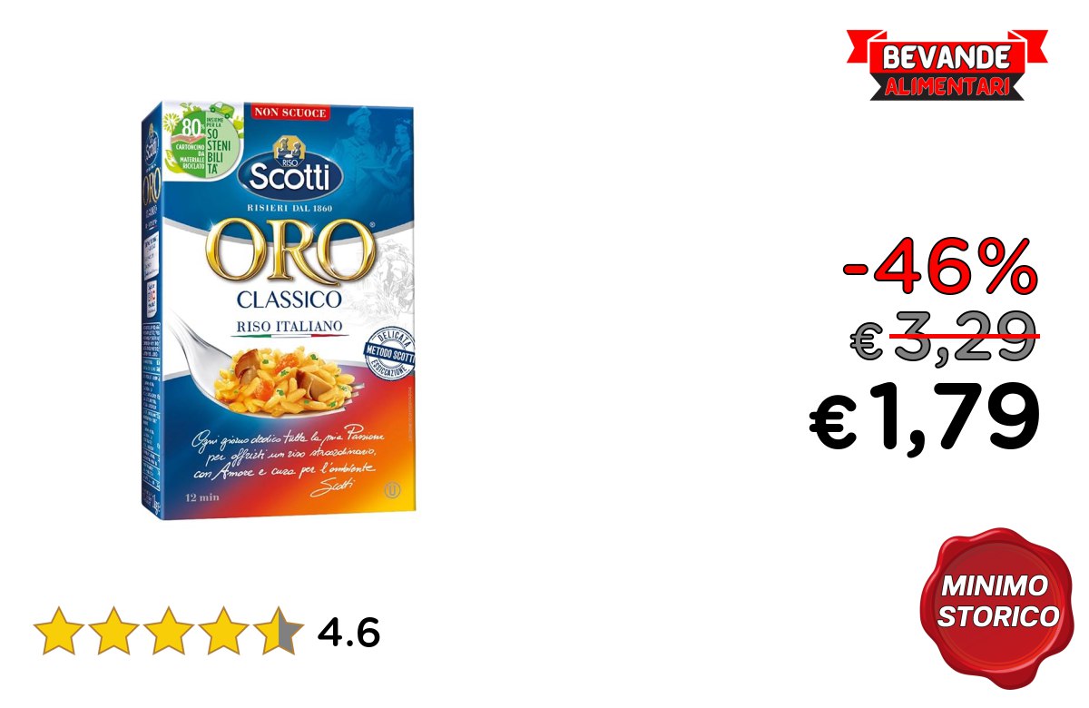 Riso Scotti – Riso Oro Classico fino al 46% di sconto