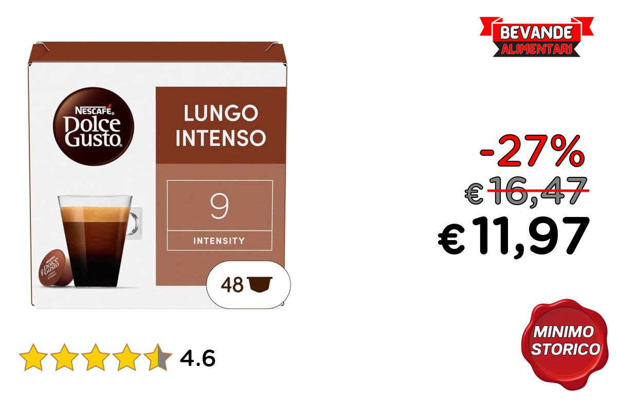NESCAFÉ DOLCE GUSTO Lungo Intenso fino al 27% di sconto