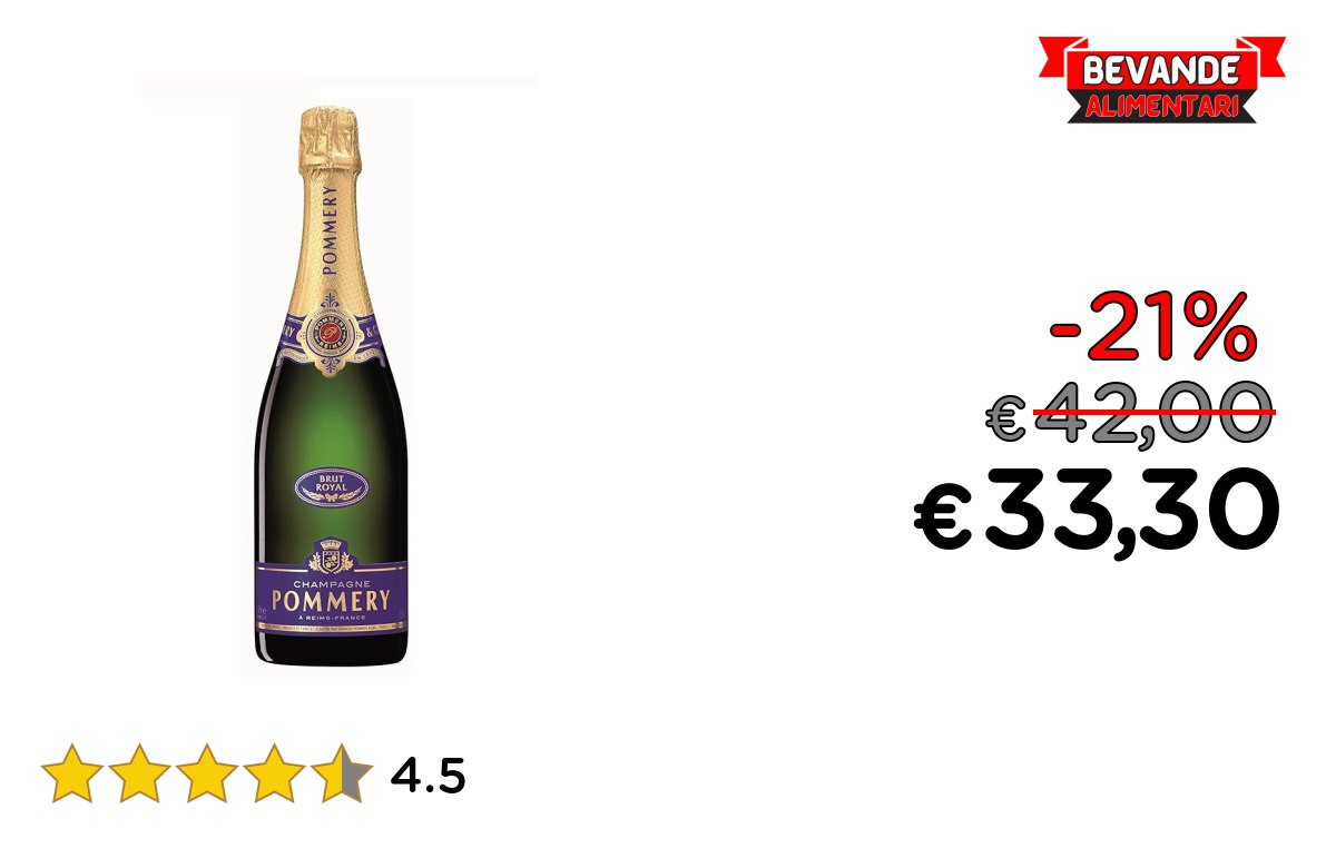 Pommery Champagne Brut Royal fino al 21% di sconto Deal
