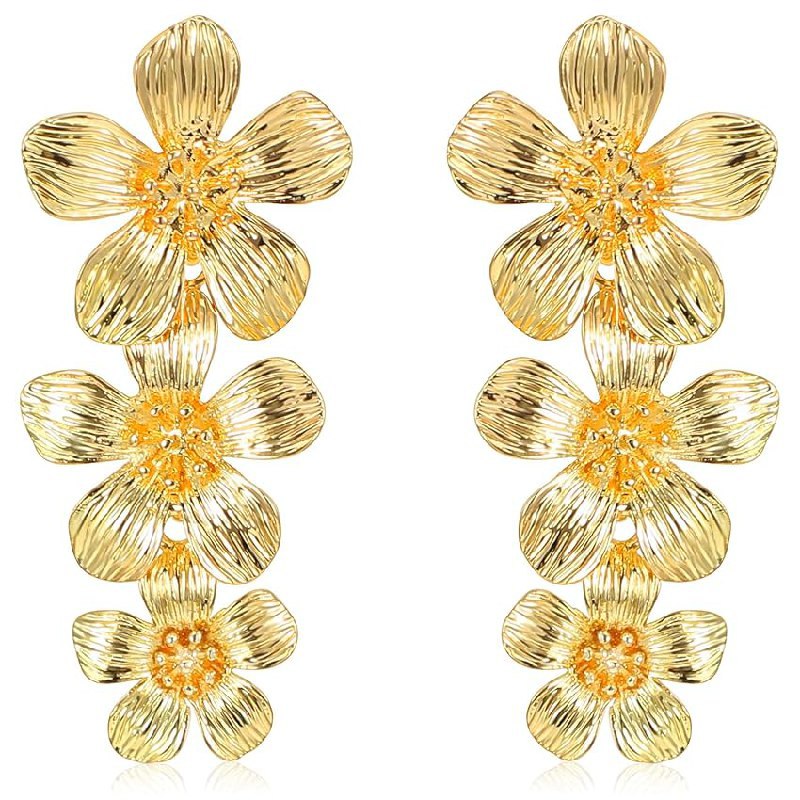 Orecchini Lunghi a Fiore fino al 70% Offerta