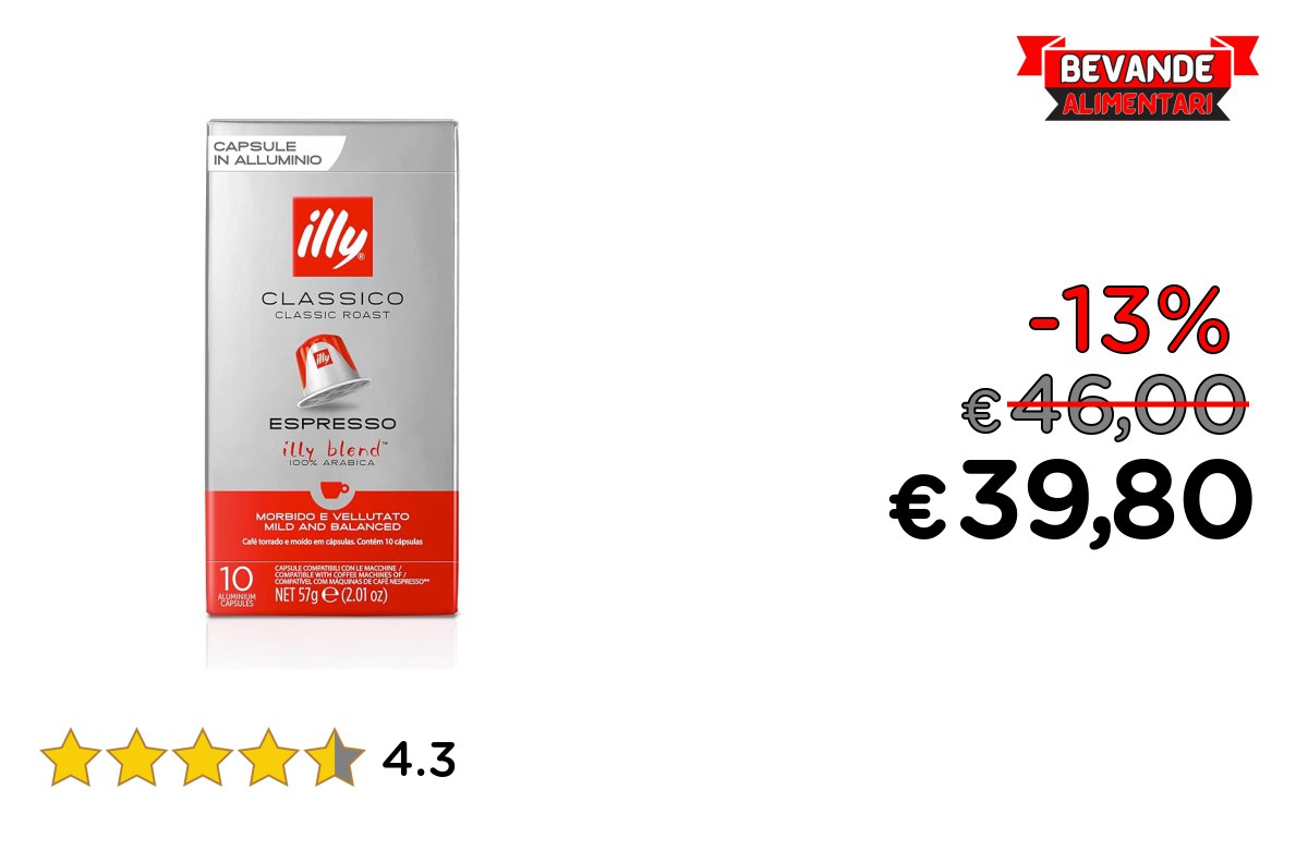 illy Caffè Tostato CLASSICO: fino al 13% di sconto