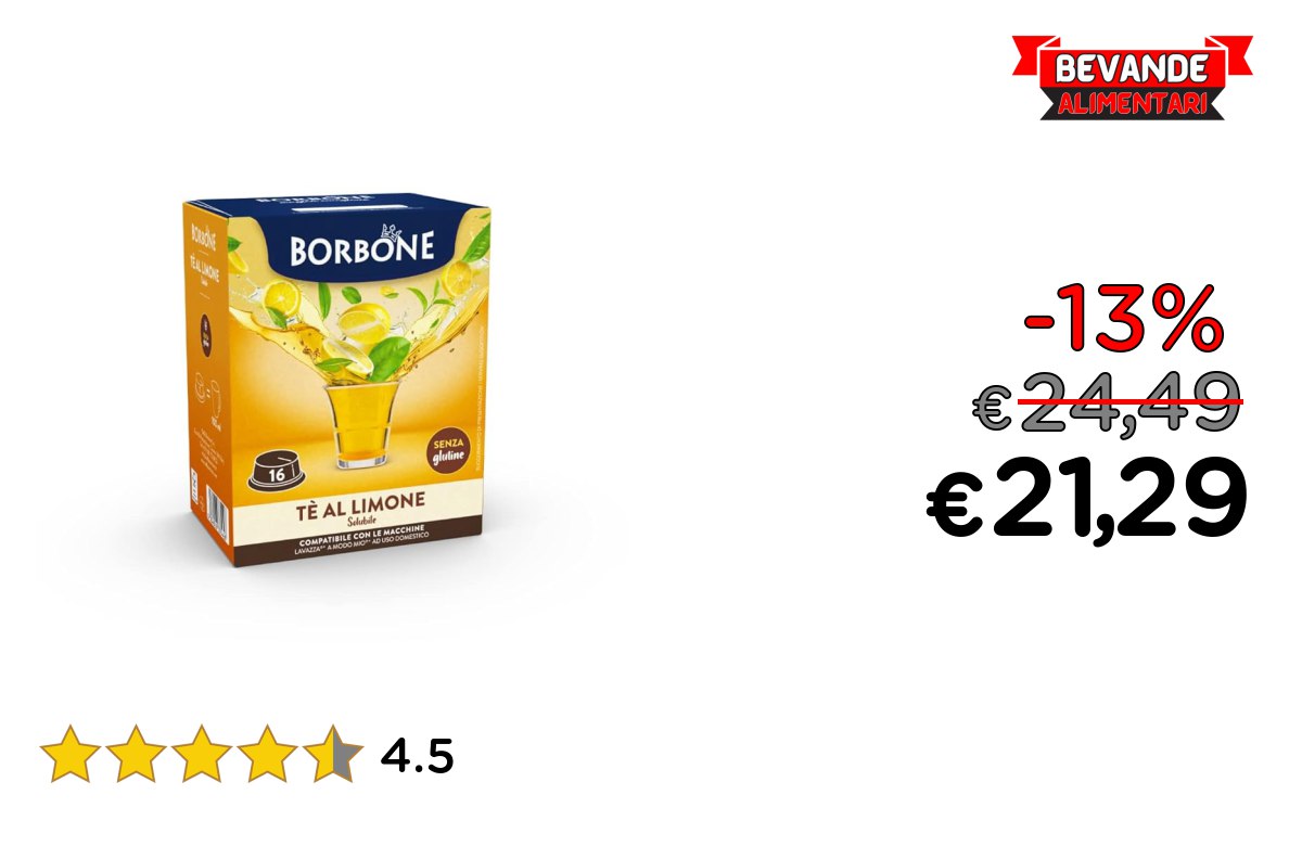 Caffè Borbone Tè al Limone: fino al 13% di sconto Deal