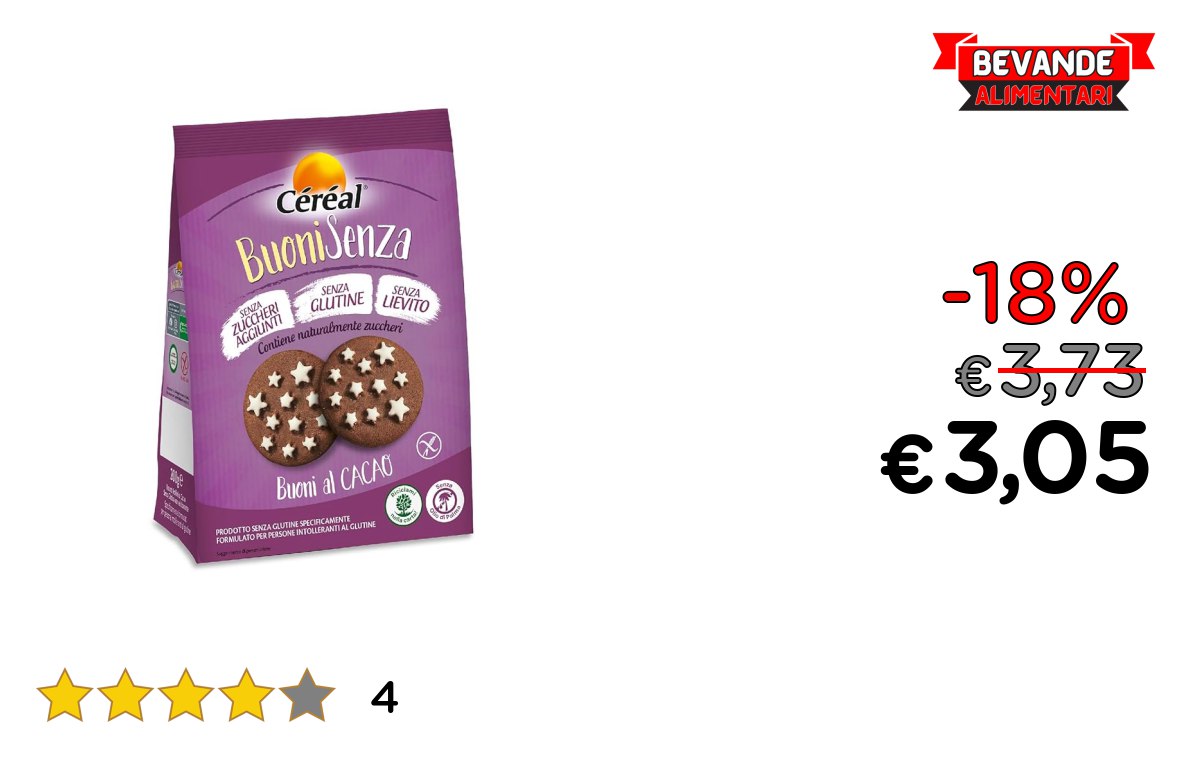 Céréal Buoni senza al Cacao: fino al 18% di sconto Deal