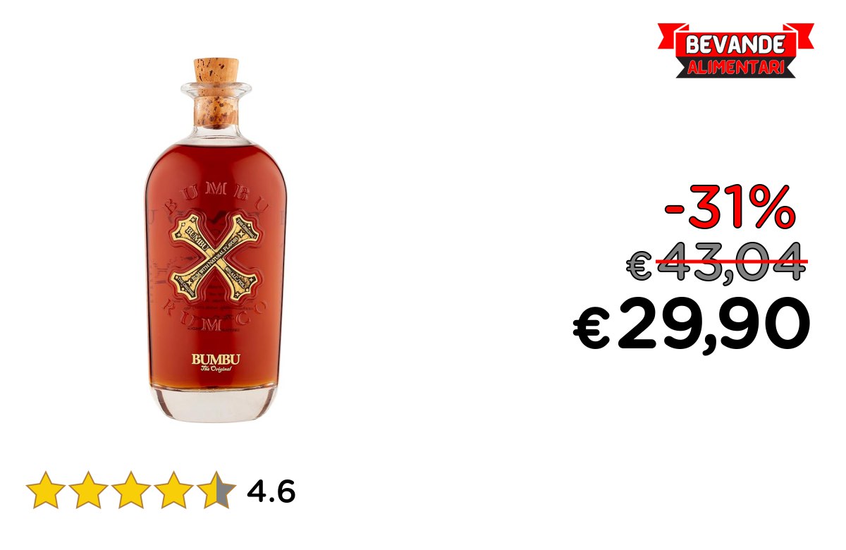 Rum Bumbu 70 cl – Fino al 31% di sconto Deal