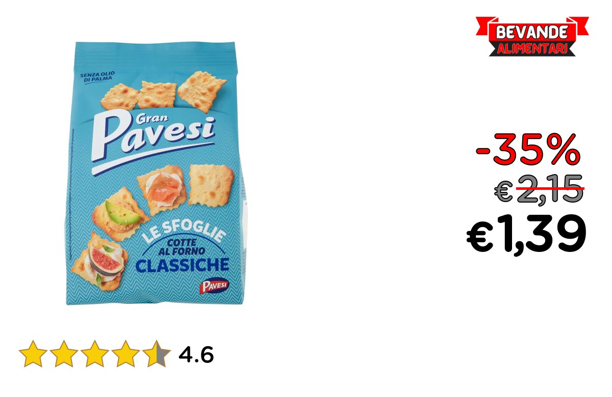 Gran Pavesi Cracker: Fino al 35% di Sconto su Amazon