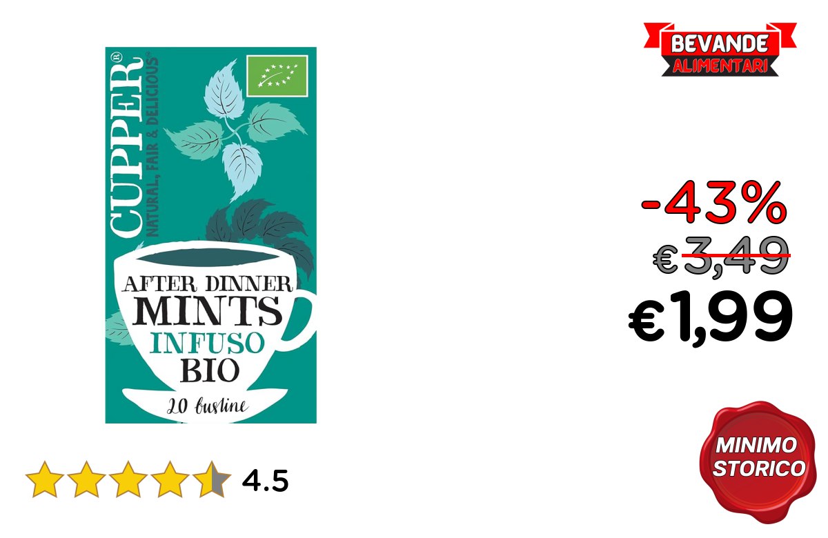 CUPPER After Dinner Mints: fino al 43% di sconto