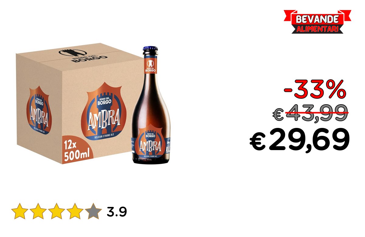 Birra Del Borgo Ambra fino al 33% di sconto Deal
