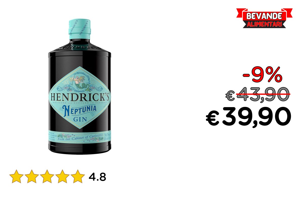 Hendrick’s Neptunia Gin fino al 9% di sconto Deal