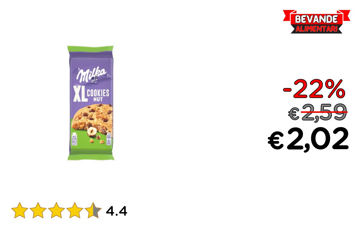 Milka Cookies XL Nut fino al 22% di sconto