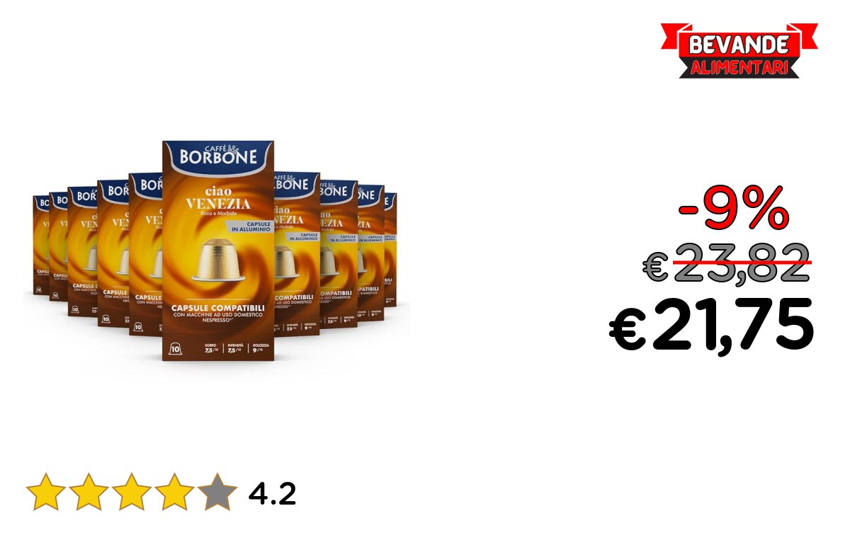 Caffè Borbone: fino al 9% di sconto su Amazon