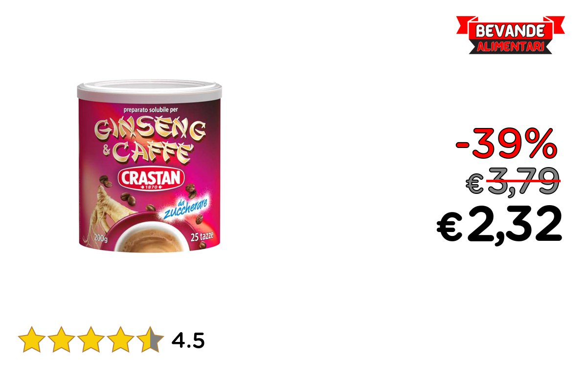 Crastan Ginseng – Fino al 39% di sconto Deal