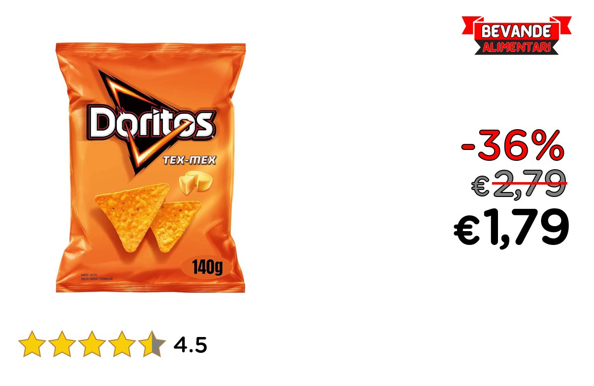 Doritos Tex Mex: fino al 36% di sconto Offerta