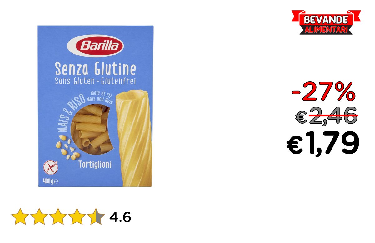 Barilla Pasta Senza Glutine – fino al 27% di sconto