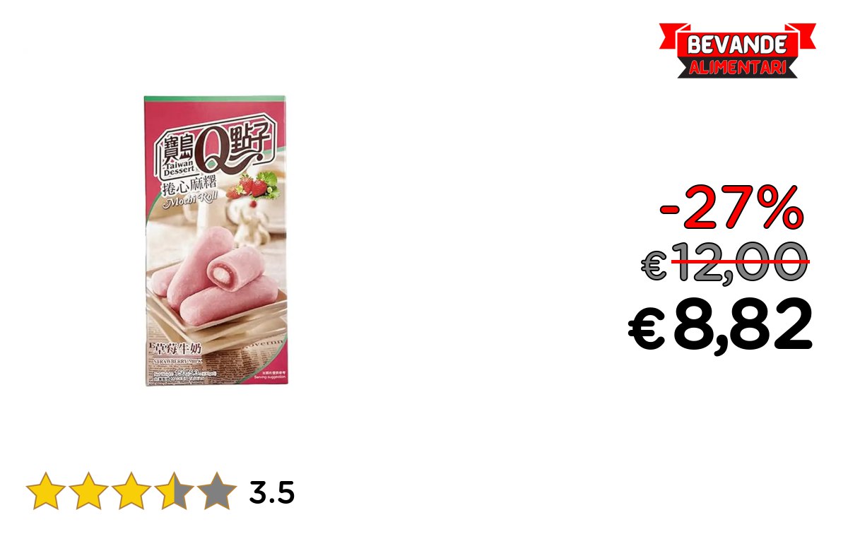 Mochi Roll 150 gr Fragola – fino al 27% di sconto!