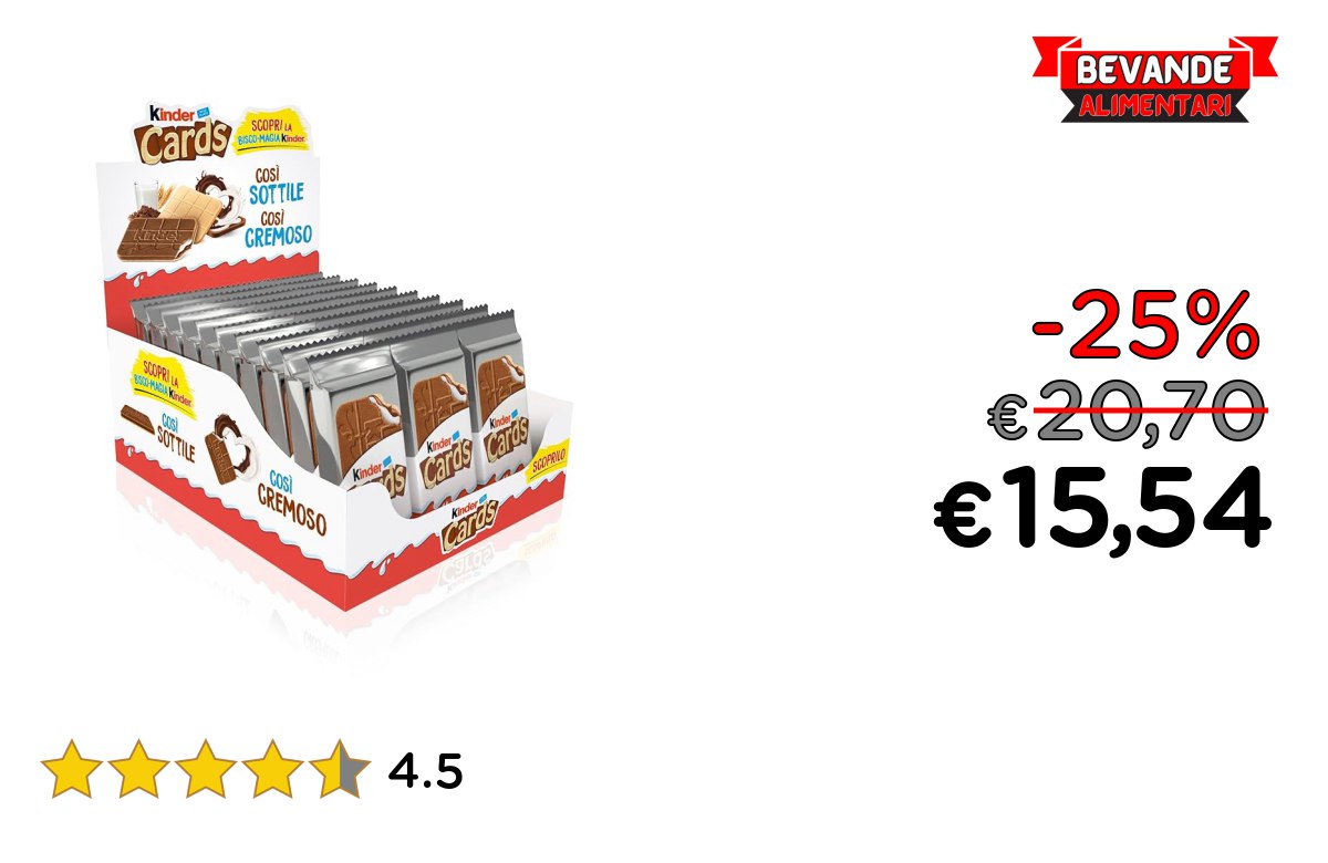 Kinder Cards fino al 25% offerta del giorno