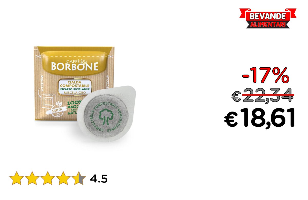 Caffè Borbone Cialda Oro fino al 17% off Deal