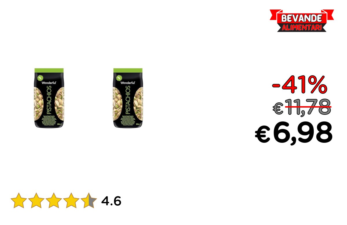 Wonderful Pistacchi Tostati: fino al 41% off Deal