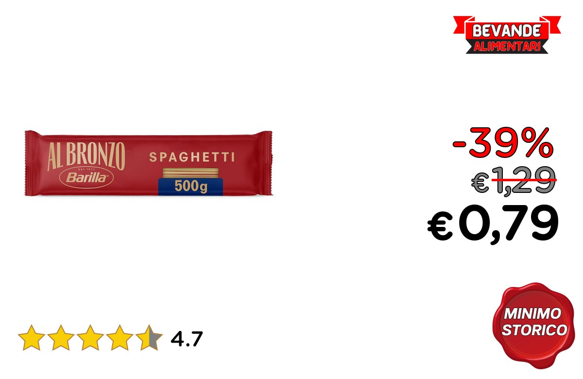 Barilla Pasta Al Bronzo: fino al 39% di sconto