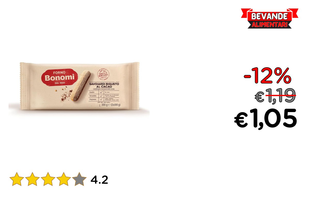 Forno Bonomi Savoiardi offrirà fino al 12% di sconto