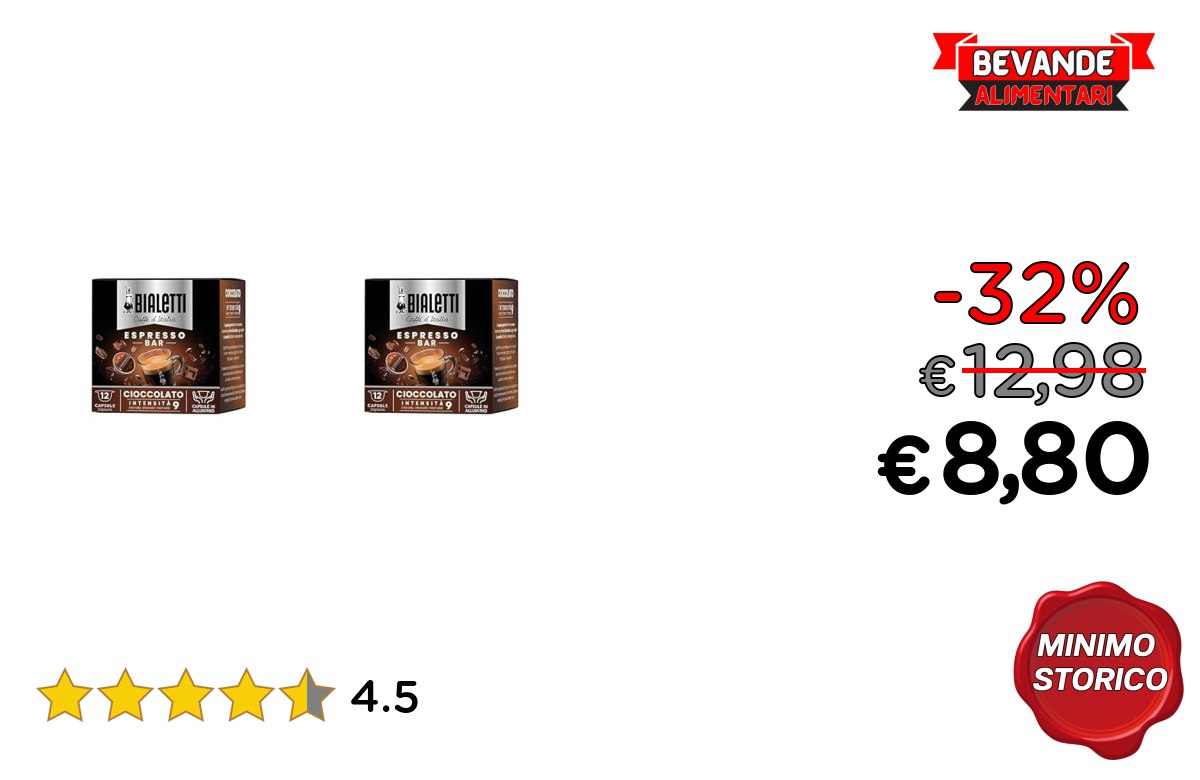 Bialetti Caffè d’Italia: fino al 32% di sconto