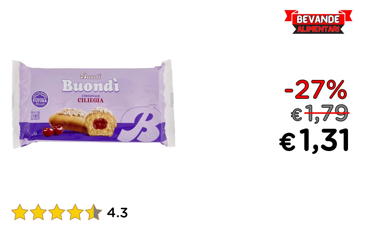 Bauli Motta Buondì Ciliegia fino al 27% di sconto Deal