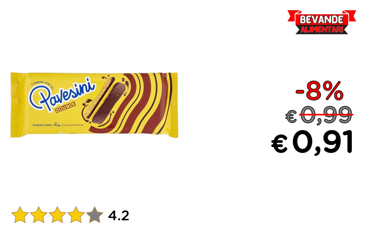 Pavesi Pavesini Double: fino al 8% di sconto