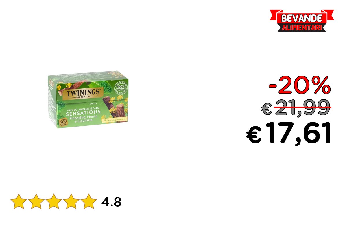 Twinings: fino al 20% di sconto su Infuso al Finocchio