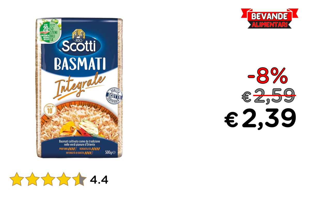 Riso Scotti Basmati Integrale fino al 8% di sconto