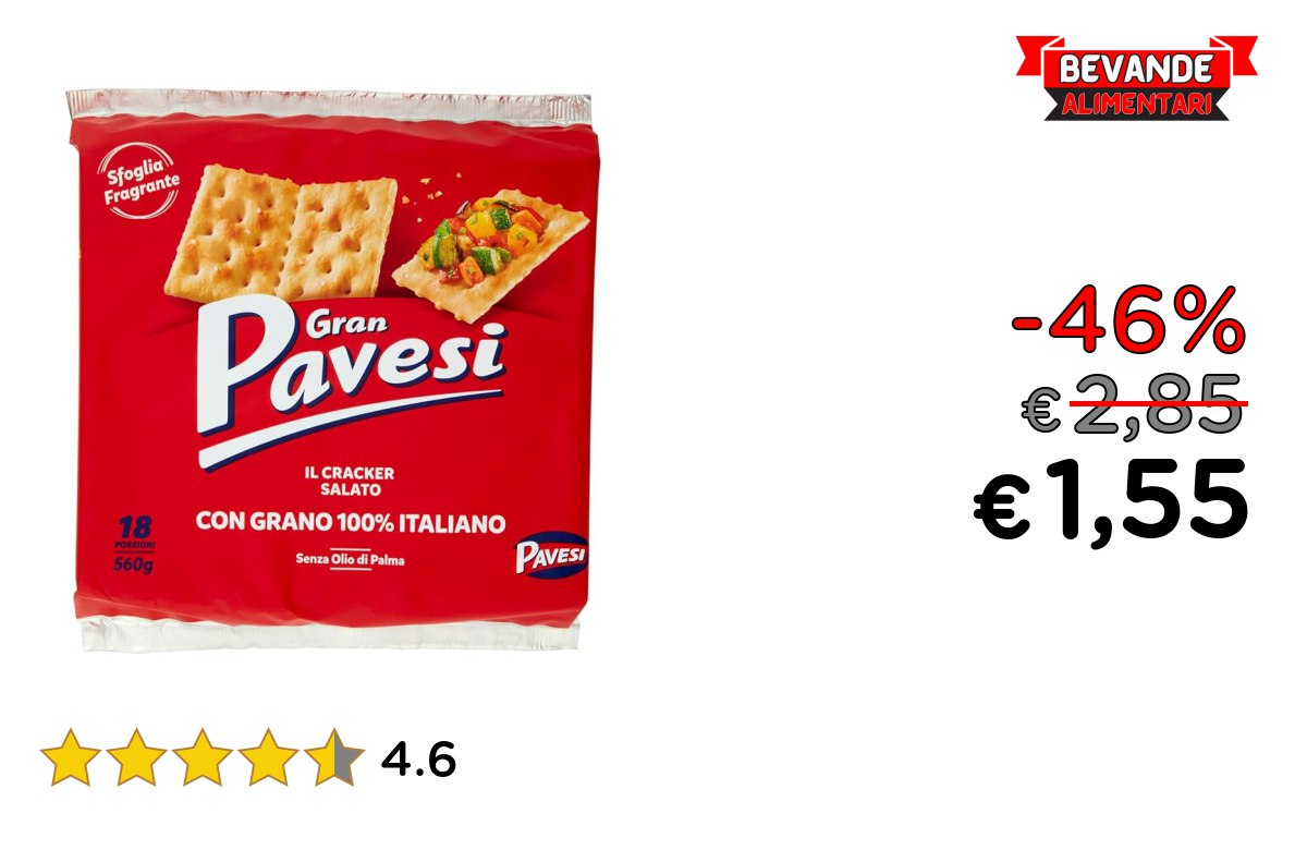 Gran Pavesi Cracker fino al 46% di sconto Deal