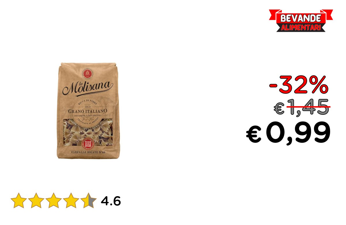 La Molisana Farfalle 32% di sconto Deal