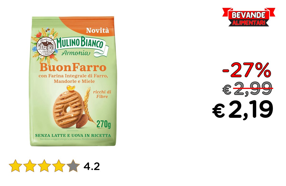 Mulino Bianco BuonFarro: fino a 27% di sconto Deal