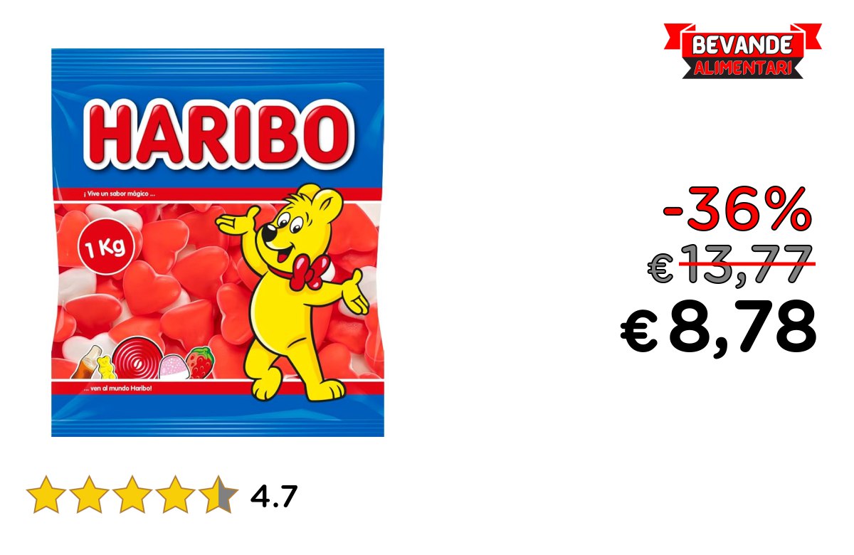 Haribo – Cuori fino al 36% off Deal