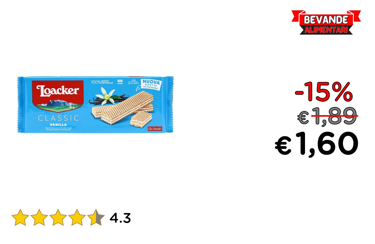 Loacker, Classic Vanille fino al 15% di sconto Deal