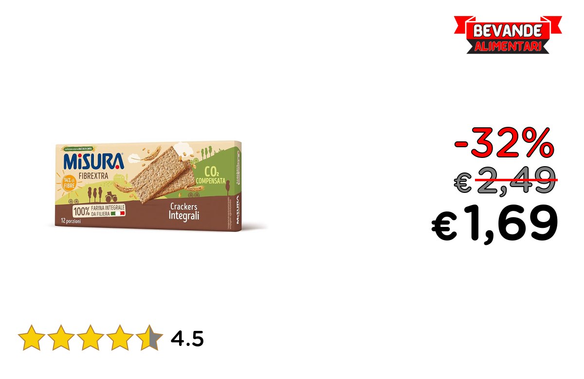 Misura Crackers Integrali fino al 32% di sconto