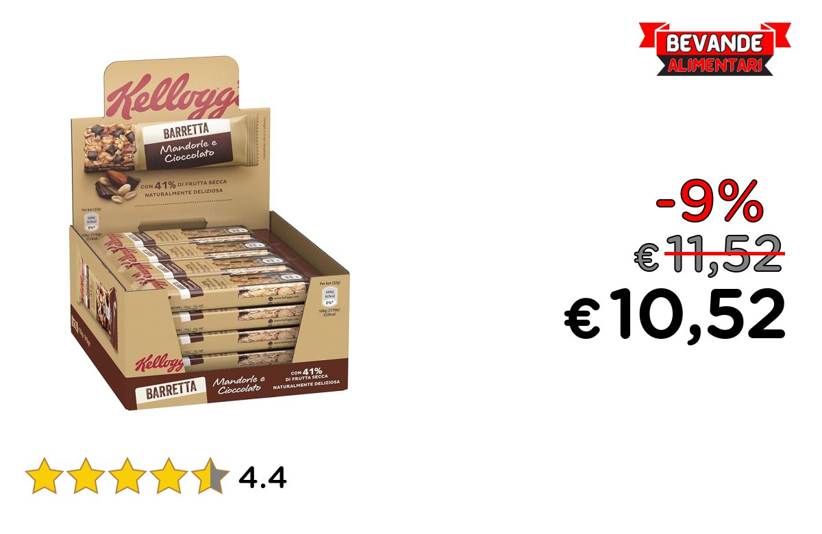Kellogg’s Barrette fino al 9% di sconto Deal