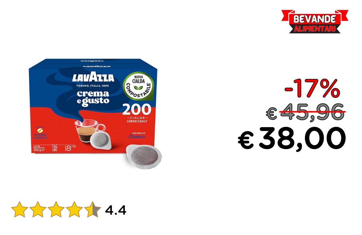 Lavazza Crema: fino al 17% di sconto su Amazon